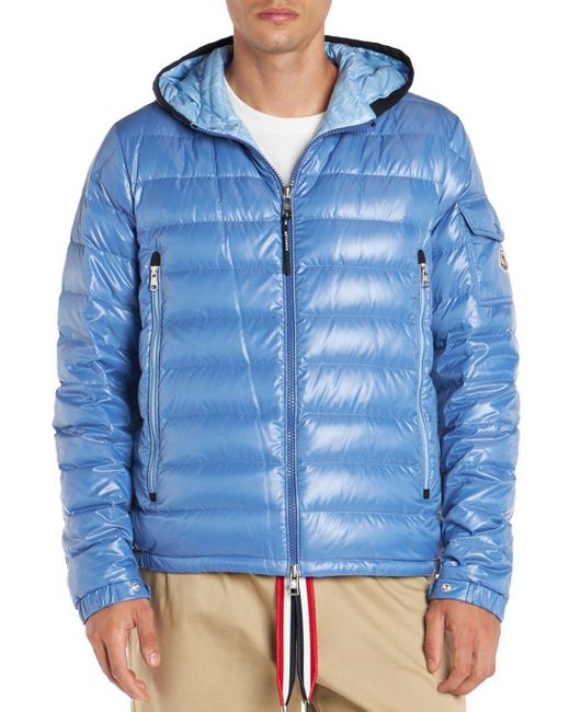 Moncler Galion Puffer Jacket in Blue for Men | Lyst