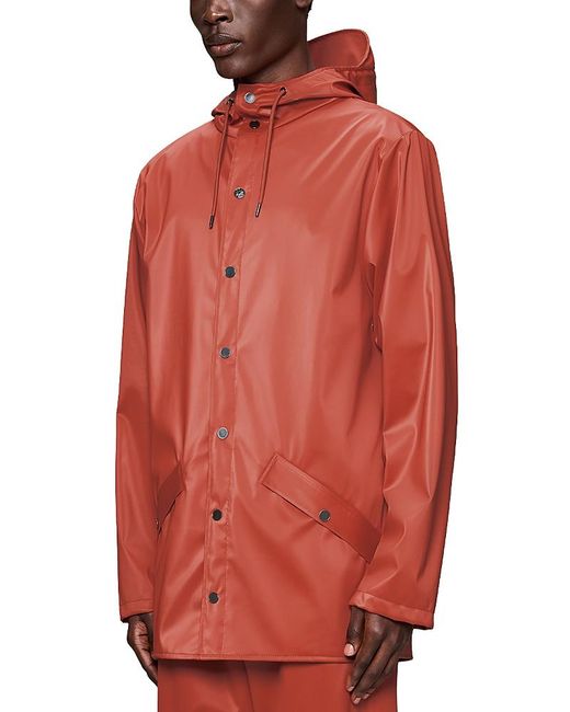 Rains Red Waterproof Rain Jacket