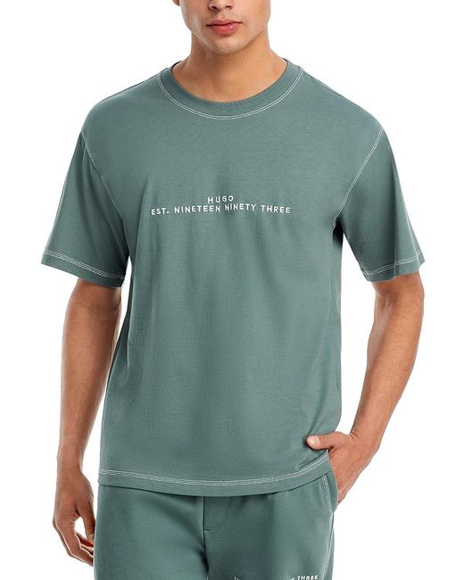 HUGO Green Dribes Short Sleeve Crewneck Logo Tee for men