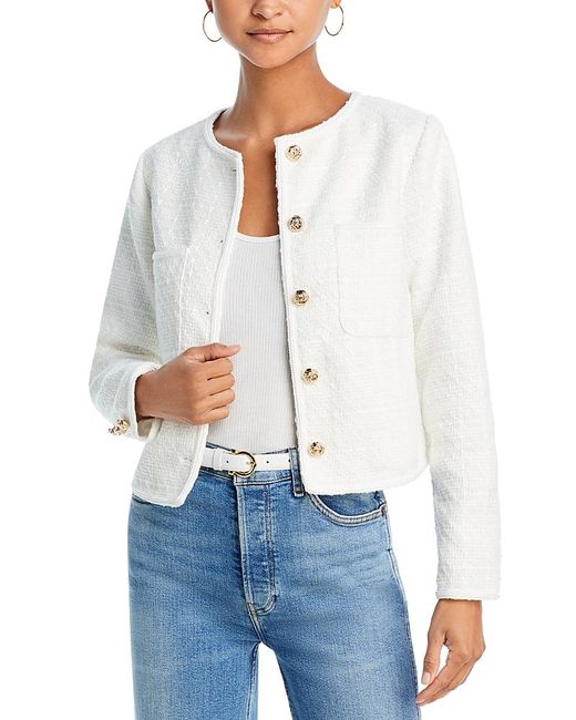 Aqua White Tweed Jacket