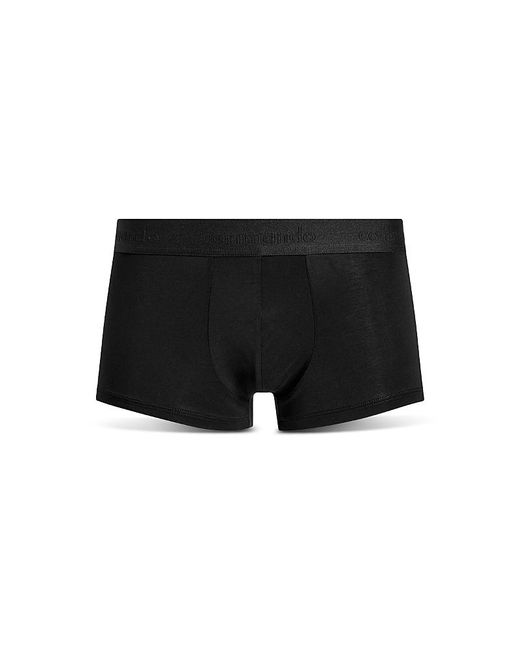 Commando Black Micro Modal Modern Fit Trunks for men