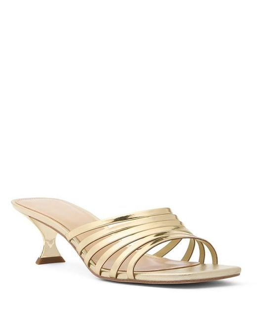 Michael Kors Metallic Haisley Kitten Heel Sandals