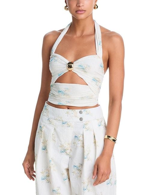 AFRM White Kirrily Halter Top