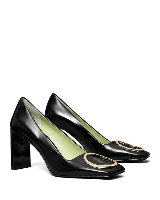 Tory Burch Black Ring Hardware Pumps