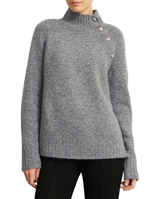 Hobbs Women's Gray Lisbeth High Neck Sweater