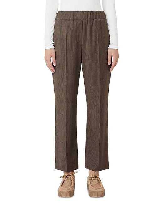 Weekend by Maxmara Brown Weekend Hateley Wool Blend Ankle Pants