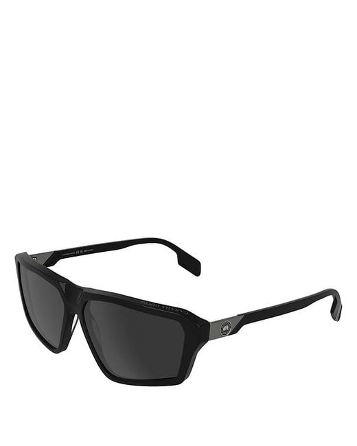 Canada Goose Black Copan Modified Rectangular Sunglasses, 62Mm