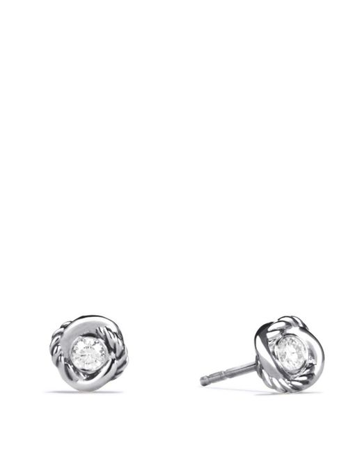 DAVID YURMAN Women's Sterling Silver & Citrine Infinity Earrings 7x7mm $495 NEW