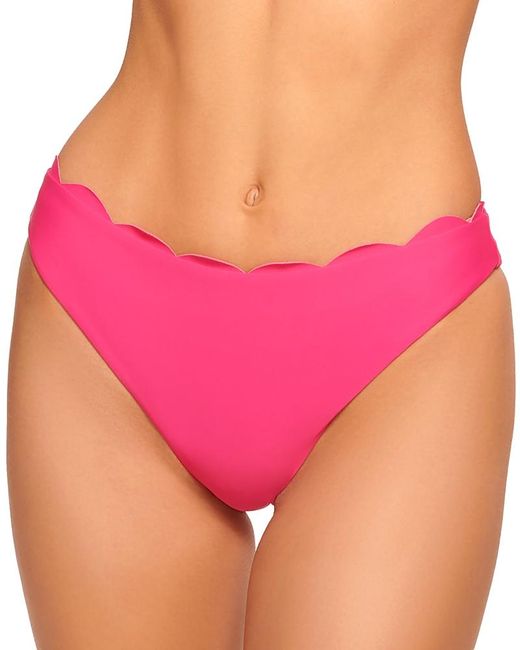 Ramy Brook Pink Amani Scalloped Bikini Bottom