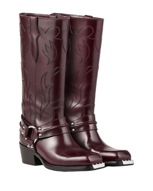Sandro Purple Sixten Western Boots