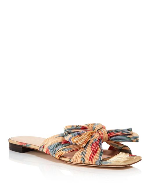 Loeffler Randall Daphne Pleated Slide Sandals | Lyst