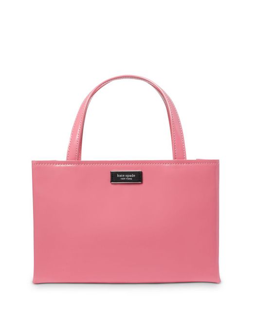 Kate Spade Sam Icon Spazzolato Small Leather Crossbody Bag in Pink