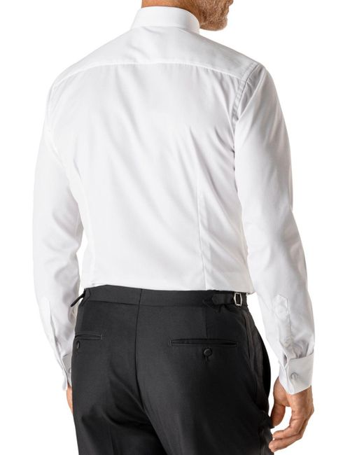 Eton Slim Fit Long Sleeve Pleated Bib 