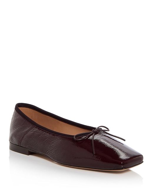 Mansur Gavriel Brown Dream Square Toe Ballerina Flats
