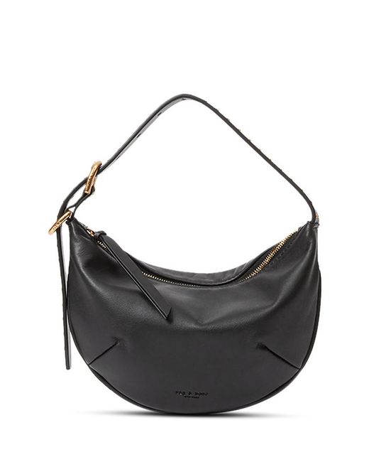 Rag & Bone Black Mercer Small Hobo Bag