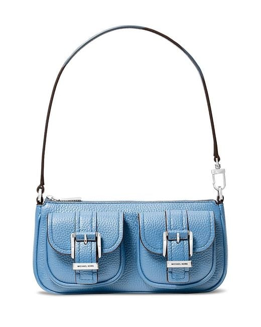 Michael Kors Blue Zoe Small Convertible Pochette