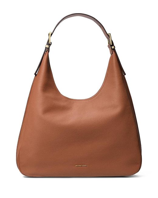 Michael Kors Brown Nolita Large Leather Hobo Shoulder Bag