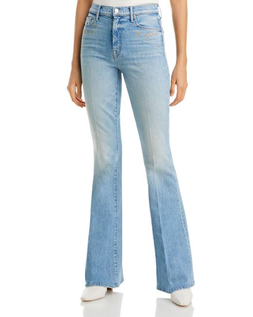 Mother X David Bowie The Super Cruiser High Rise Flare Jeans In The ...