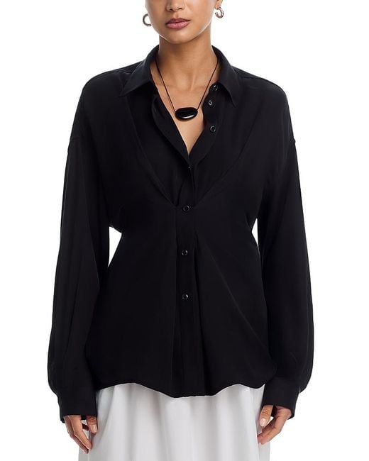 Helmut Lang Black Soft Cinched Shirt