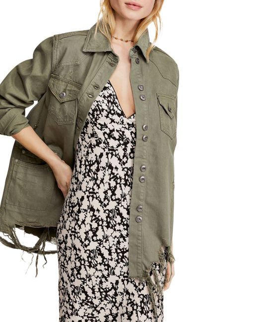 People Moonchild Denim Shirt Jacket 