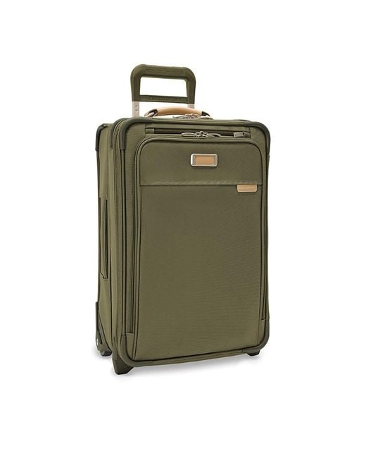 Briggs & Riley Green Baseline Essential 2 Wheel Carry On Suitcase