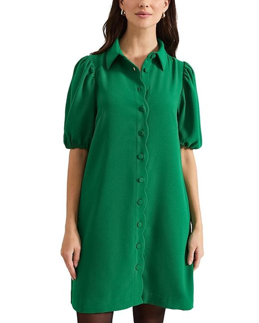 Phase Eight Green Candice Puffed Sleeve Dress