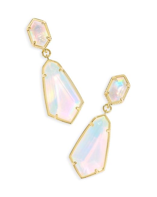 Tomon Gold Huggie Earrings in Mother of Pearl - Kendra Scott main image 1