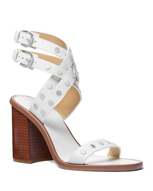 Michael Kors White Irene Studded Sandals