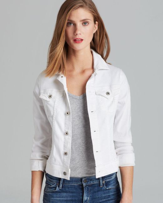 Ag jeans Jacket - Robyn Denim in White | Lyst