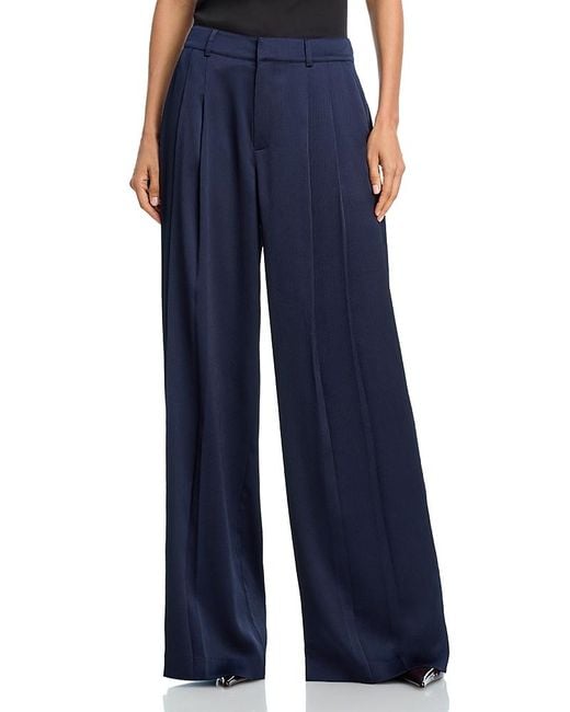 Cinq À Sept Blue Marne Wide Leg Pants