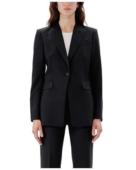 Another Tomorrow Black Single Button Jacket