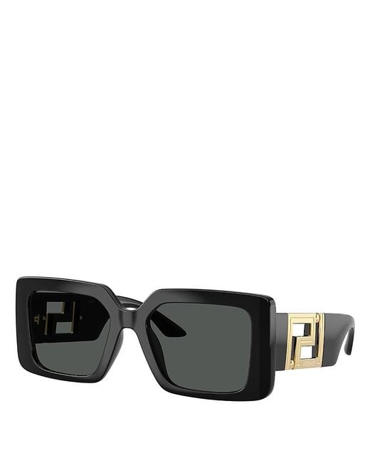 Versace Black Square Sunglasses, 55Mm