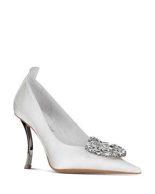 Jeffrey Campbell White Parliament Suede Pumps