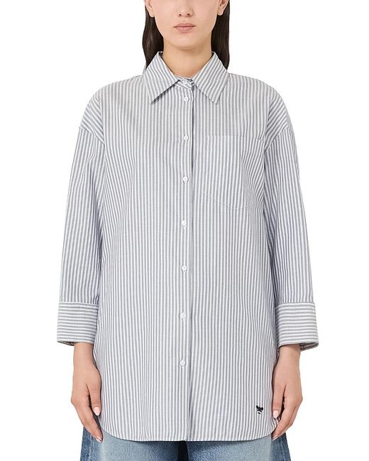 Weekend by Maxmara Gray Queva Oversized Shirt