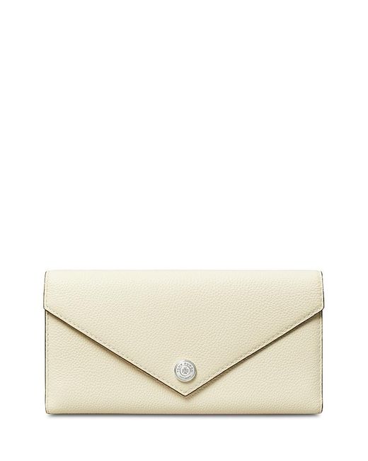 Tory Burch Natural Pebbled Leather Envelope Wallet