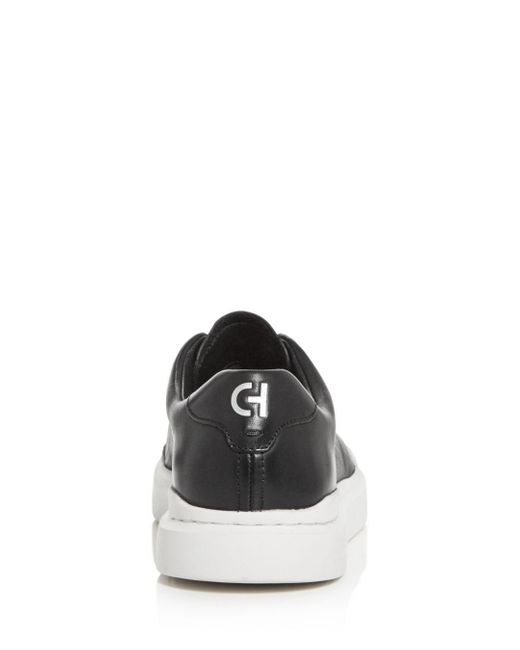 cole haan black leather sneakers