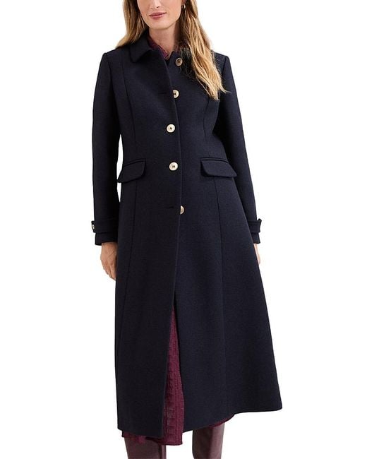 Phase Eight Blue Aurelie Maxi Coat