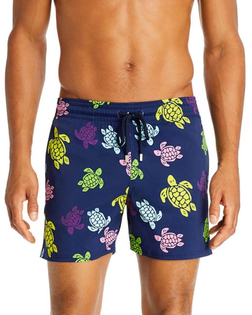 Vilebrequin Synthetic Multi - Color Turtle Swim Trunks in Navy (Blue ...