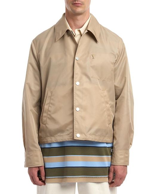 AMI Natural Water Repellent Button Jacket for men