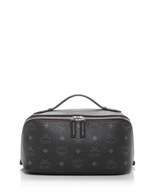 MCM Black Ottomar Visetos Toiletry Bag for men