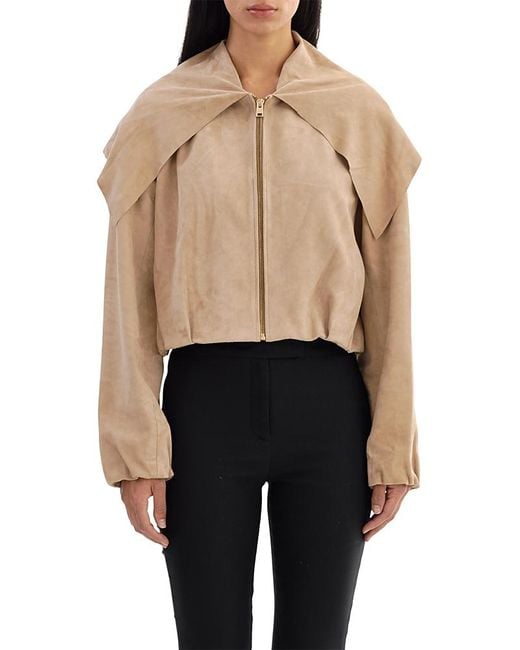 Lamarque Black Suede Scarf Jacket