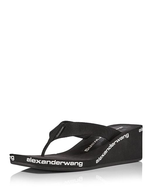 Alexander Wang Black Alexander Wang Wedge Flip Flop Sandals