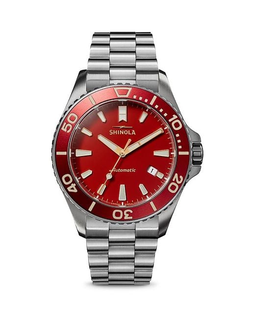Shinola Red Lava Lake Monster Watch, 43Mm for men
