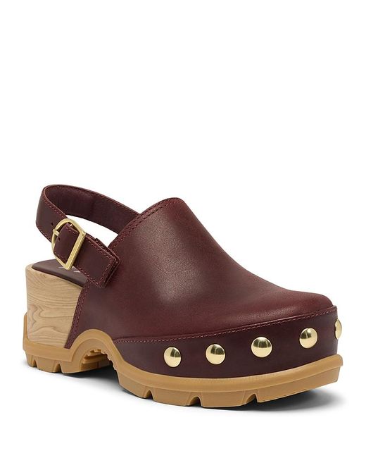 Sorel Roam'N Clog Rvt Studded Clogs in Brown | Lyst