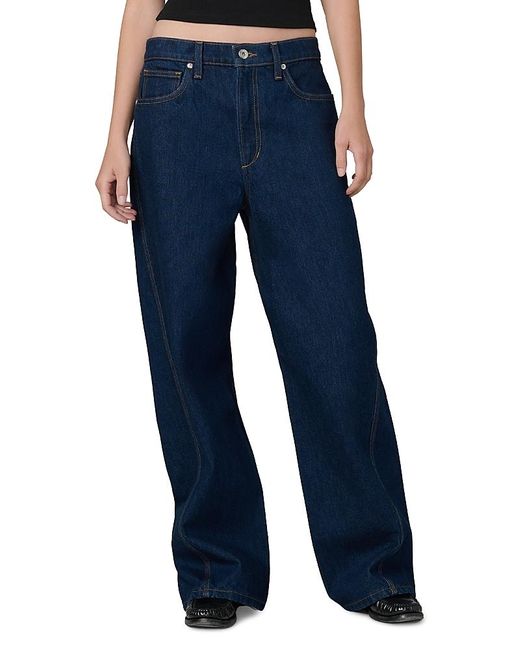 Joe's Jeans Women's Blue The Twisted Ryan High Rise Baggy Petite Jeans
