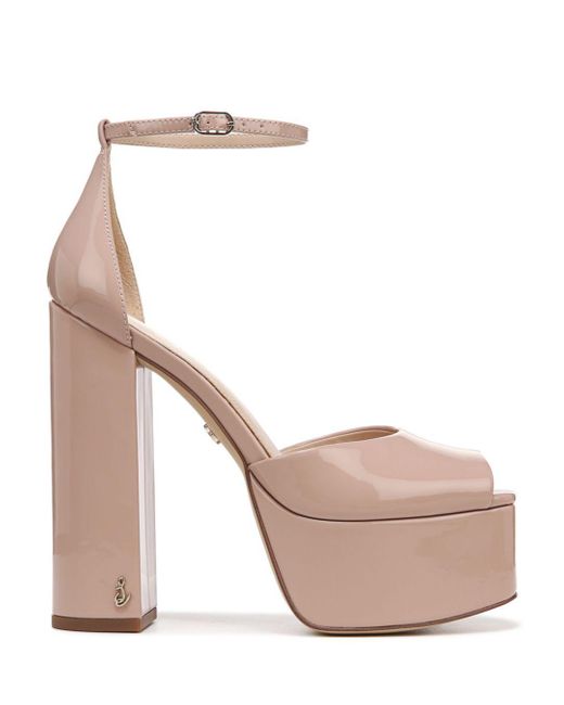 Sam Edelman Kori Snip Toe High Heel Platform Sandals in Natural Lyst