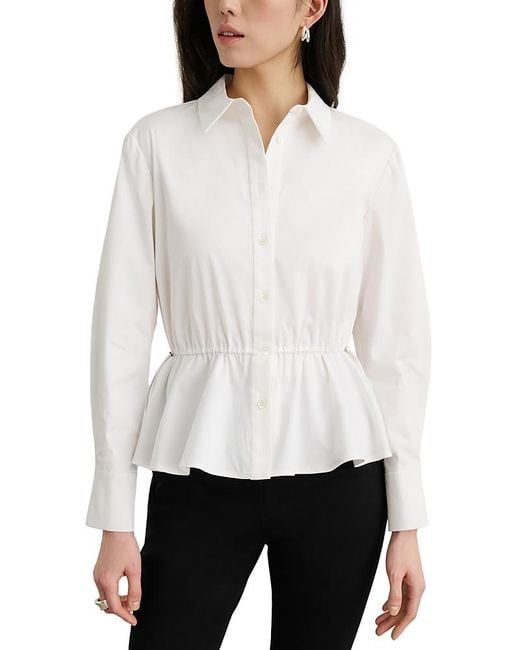 Toccin White Ingrid Button Down Shirt