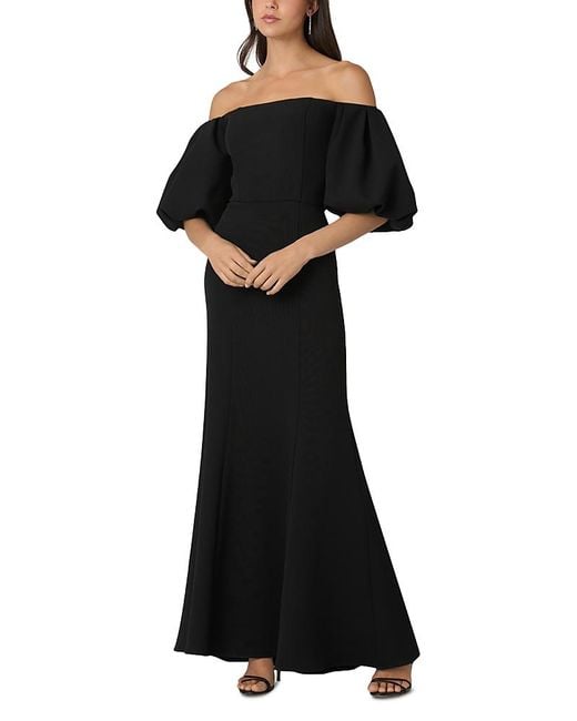 Shoshanna Black Naia Off The Shoulder Dress