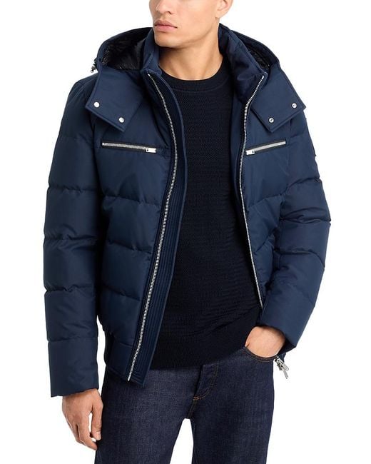 Moose Knuckles Blue Cloud Down Bomber Jacket for men