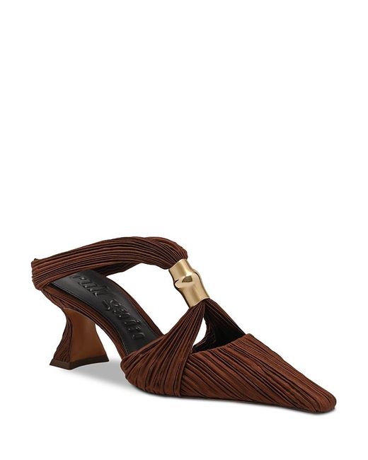 Cult Gaia Brown Adeline Pointed Pumps